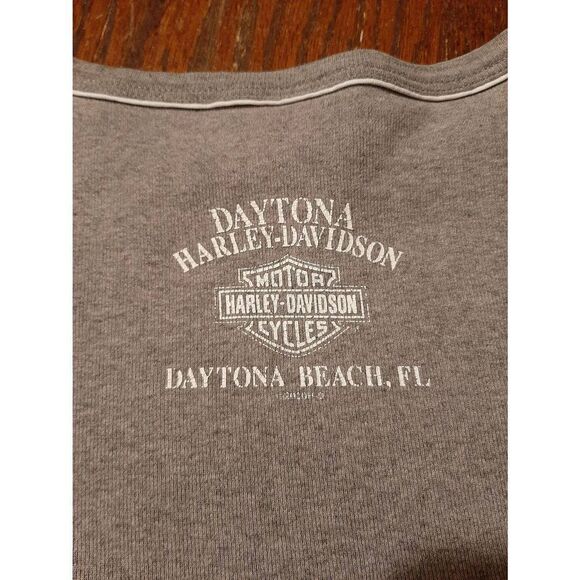 Vintage Large 2001 Harley Davidson Daytona Beach Grey Short Sleeve Tee TShirt - Picture 1 of 7